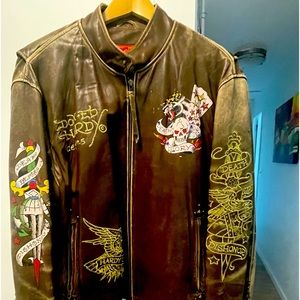 Ed Hardy Leather Jacket